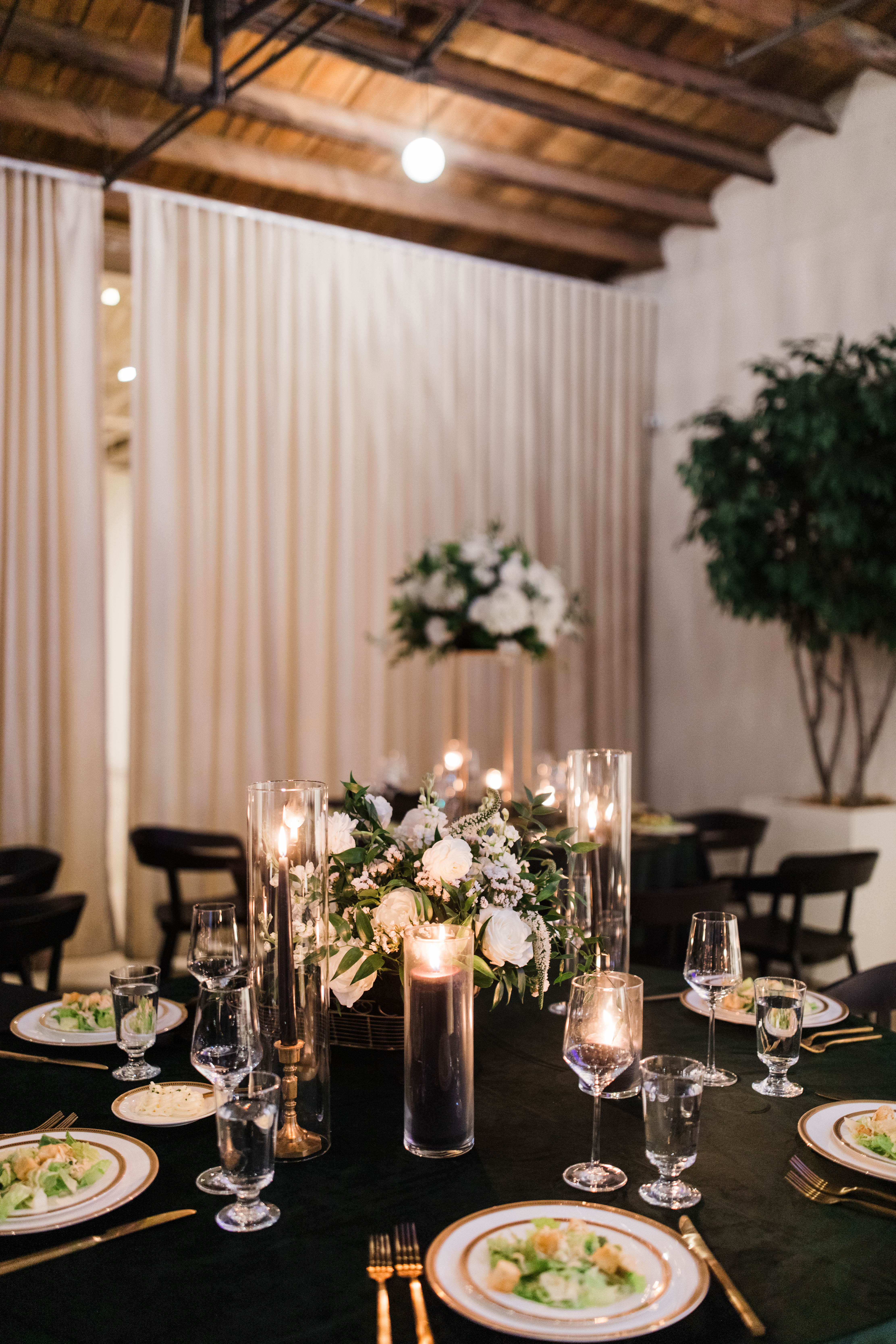 Table decor for an art deco wedding