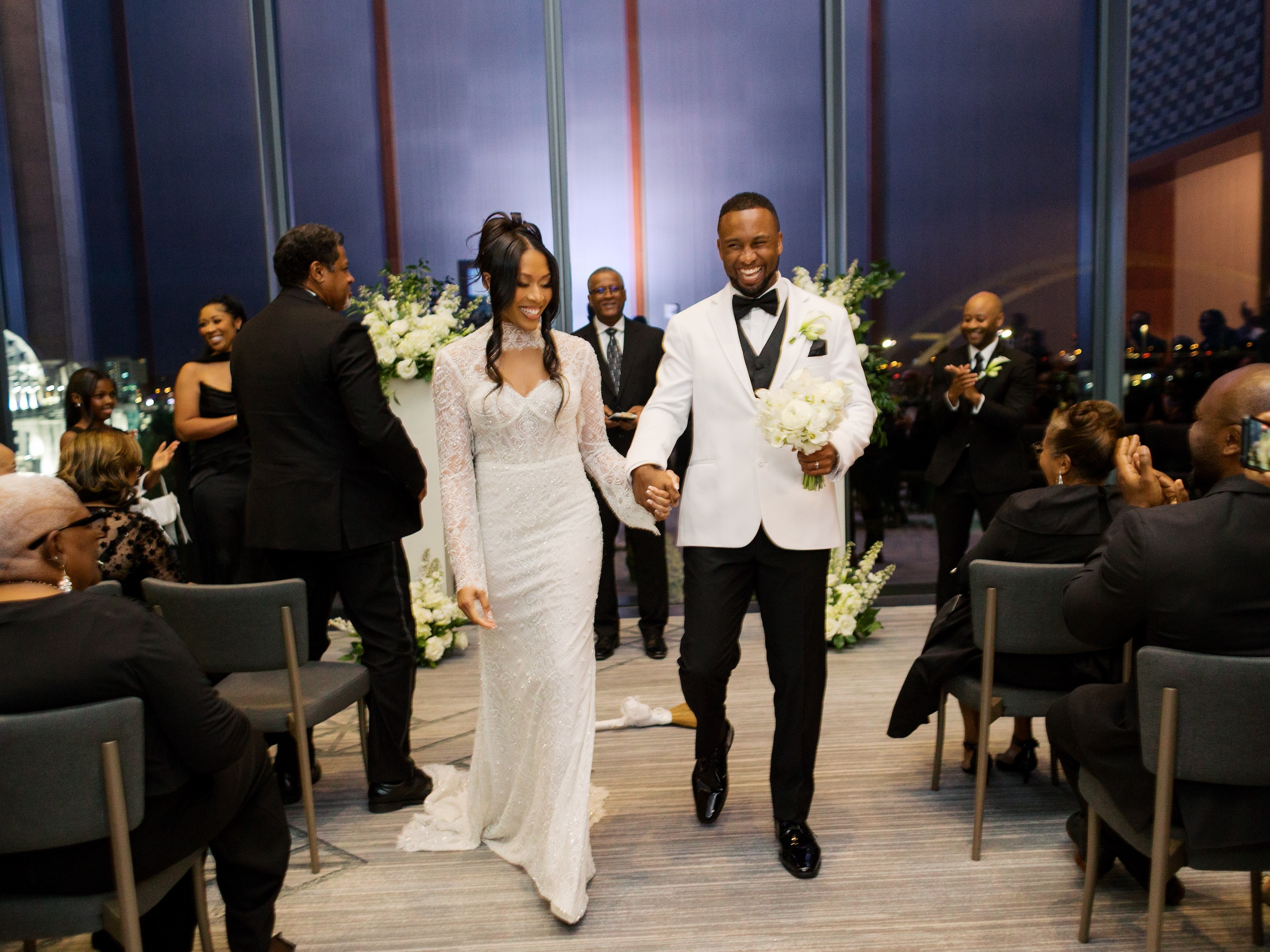 Bride and Groom at Nashville Four Seasons​ Wedding Ceremony