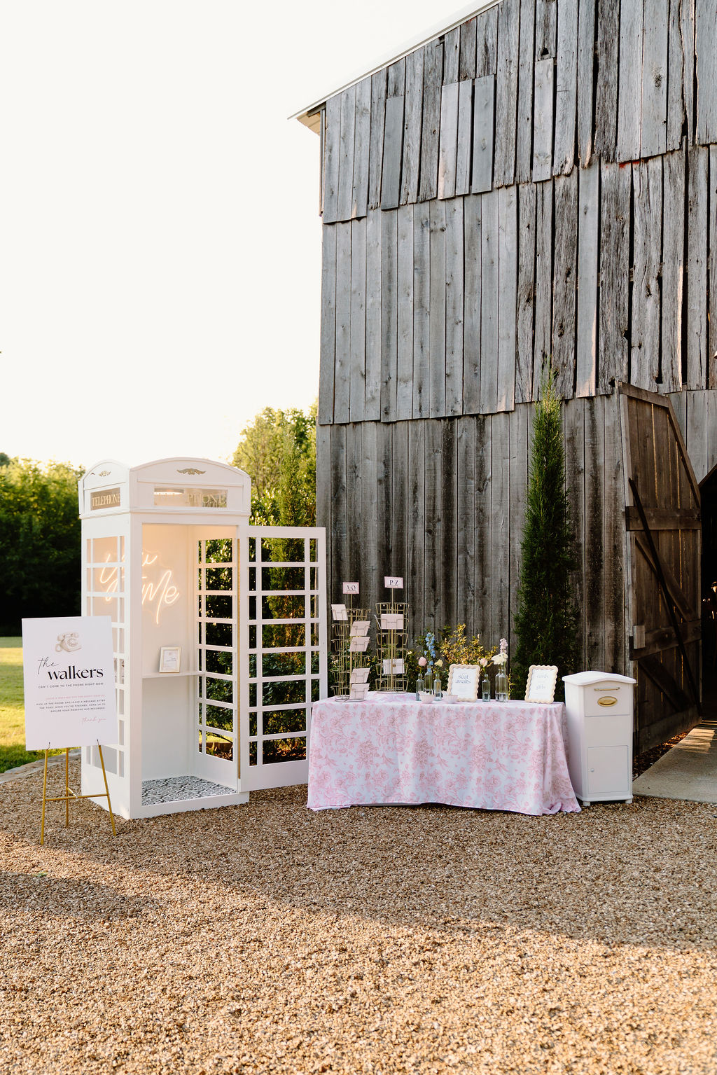 White Photo Booth at Wedding in Franklin TN