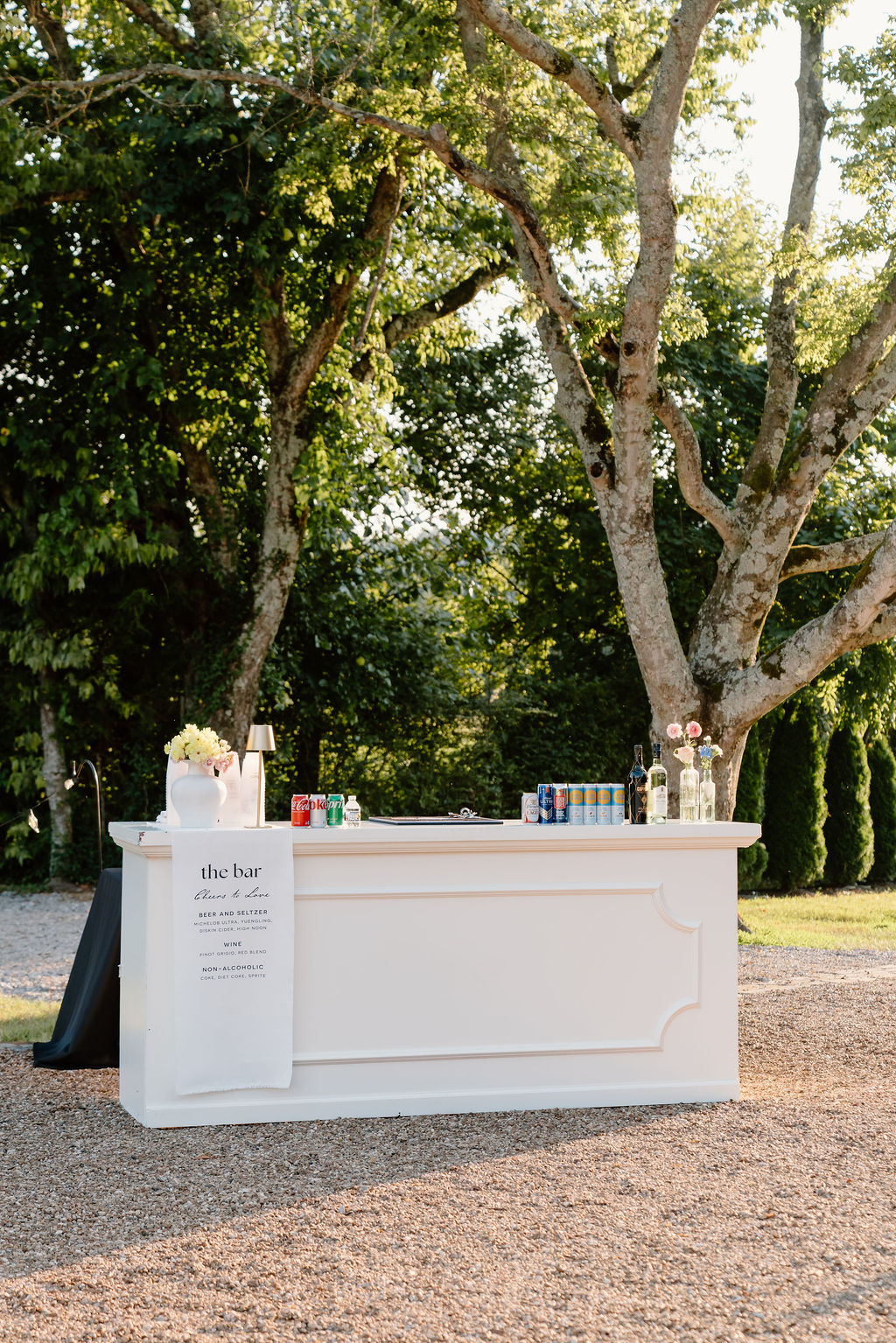 Outdoor Bar Setup at Southall Wedding Venue