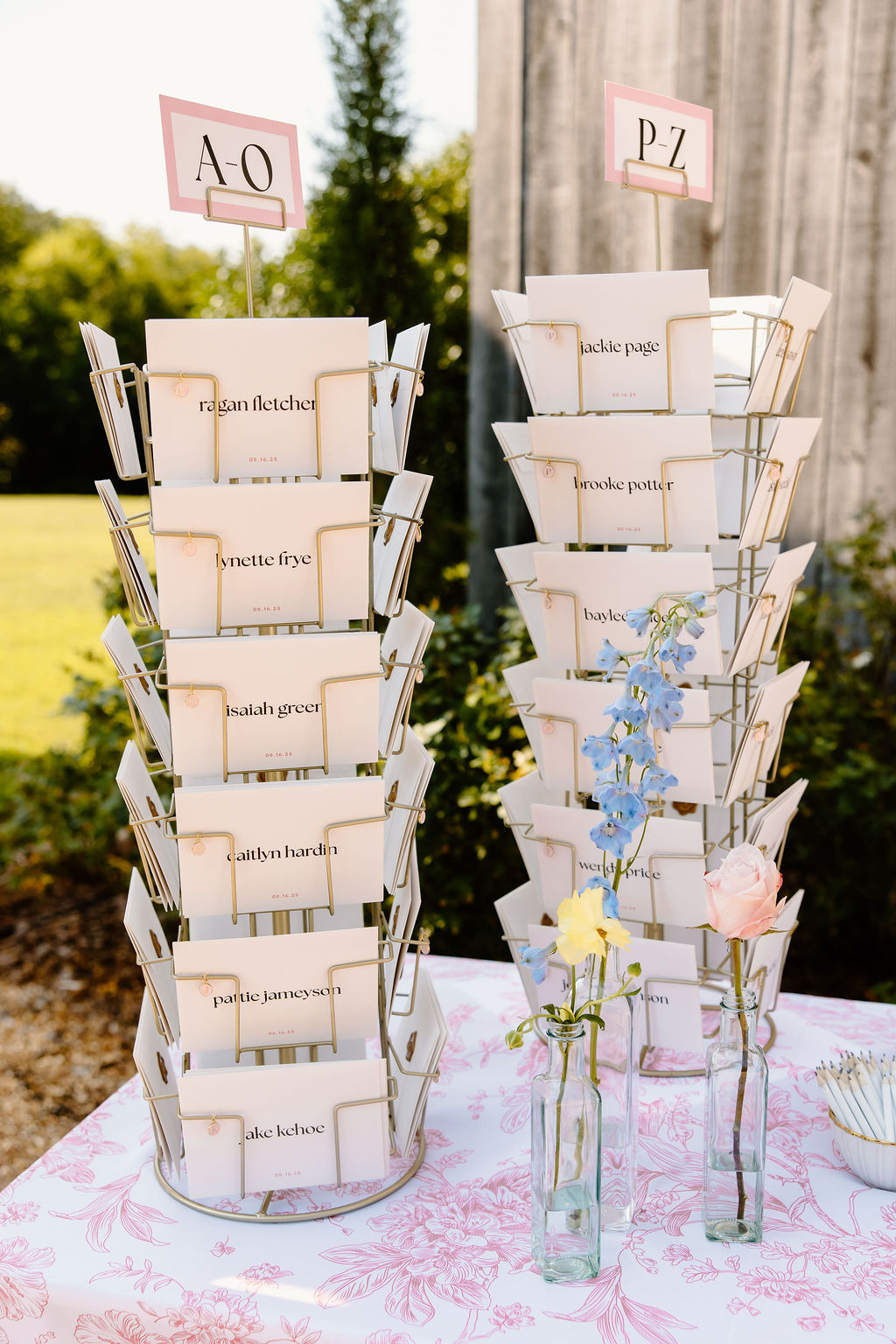 Fun Seating Card at Franklin TN Wedding