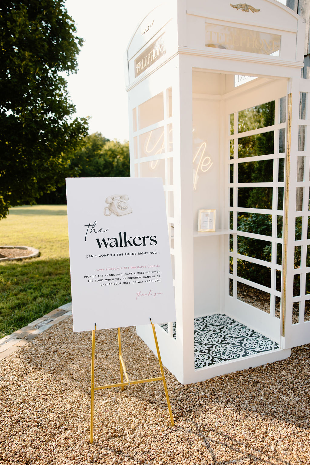 Custom Phone Booth at Wedding