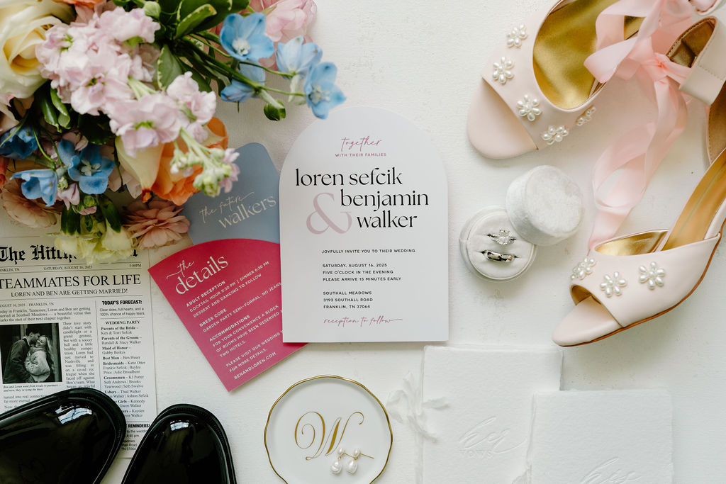 Whimsical Summer Color Wedding Invitation Suite