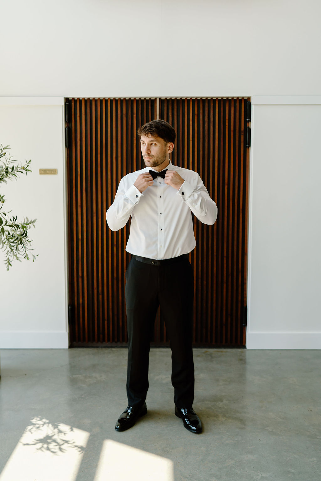 Groom Getting Ready for Southall Meadows Wedding