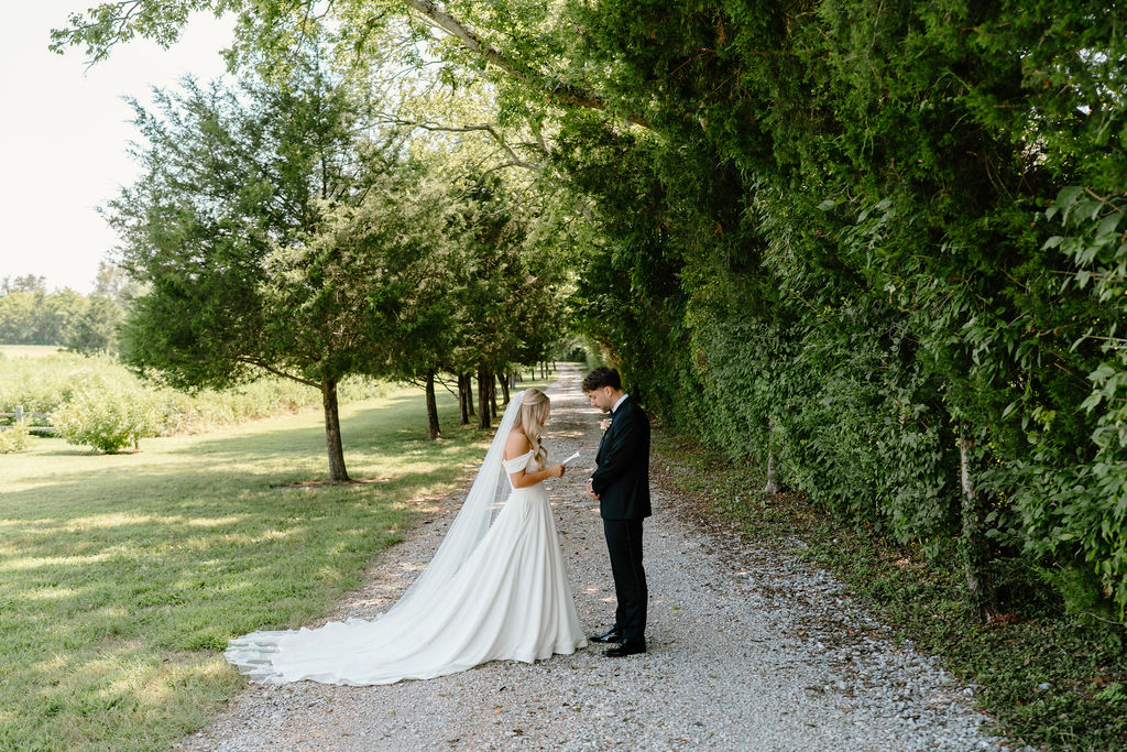 Bride and Groom Exchange Private Vows at Southall Meadows